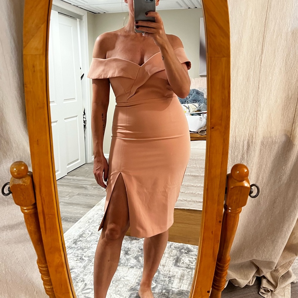 Pink Bardot dress, size 8